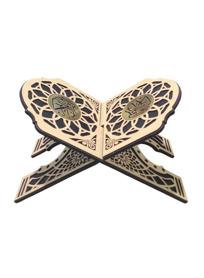 حامل مصحف 40سم*20سم حامل القرآن الكريم من الخشب المزخرف الملون - Image 3